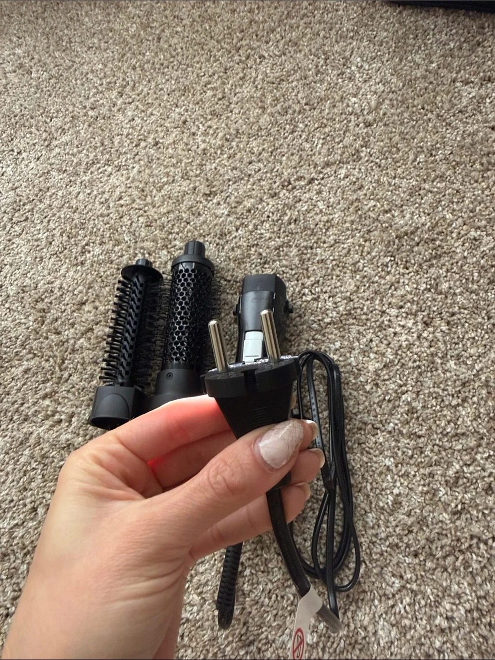 BaByliss Black Corded Hot Air Styler with Two Brush Heads - European plug